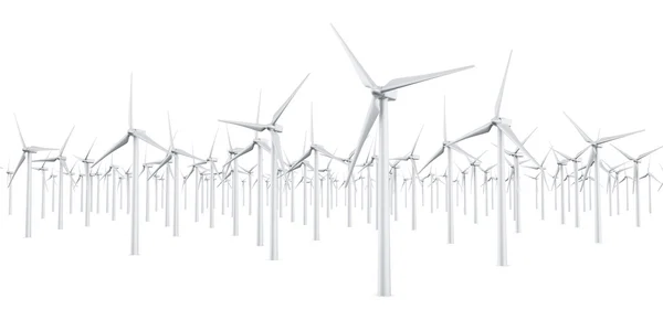 Turbinas eólicas isoladas — Fotografia de Stock