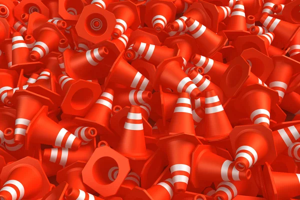 Pile of traffic cones — Stock Photo, Image