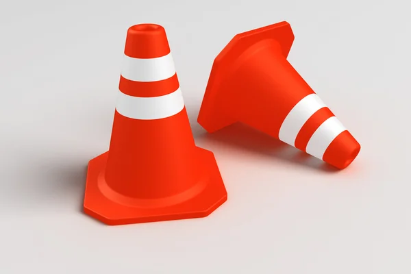 Dos conos de tráfico —  Fotos de Stock