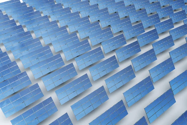 Solarmodul auf weißem Hintergrund — Stockfoto