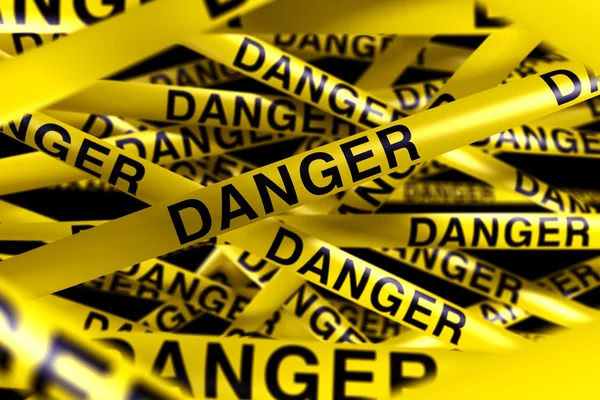 Danger caution tape — Stock Photo, Image