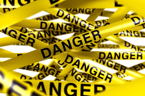 Danger caution tape — Stock Photo, Image