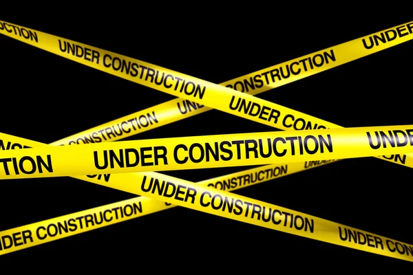 UNDER CONSTRUCTION tape — Stock Photo, Image