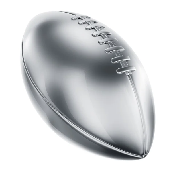 Futbol amerykański w kolorze srebrnym — Zdjęcie stockowe