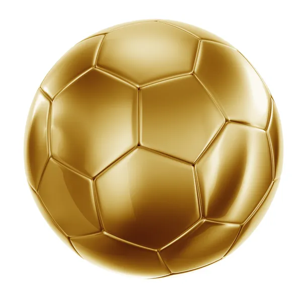 Soccerball in gold — Stock Photo, Image