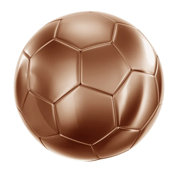 Soccerball in brons — Stockfoto