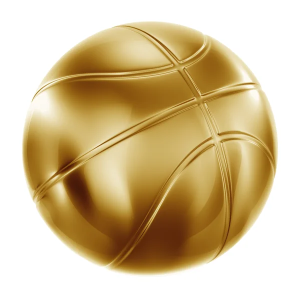 Баскетбол в золоте — стоковое фото