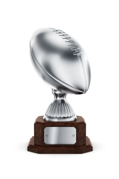 Silver American football trophy — Stock Photo, Image