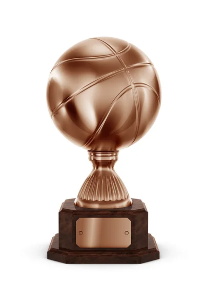 Bronze basketball trophy — Stock Photo, Image