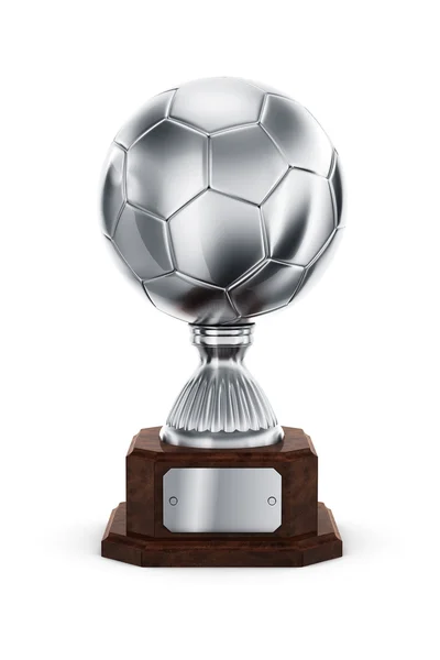 Silver Football trophy — Stock Photo, Image