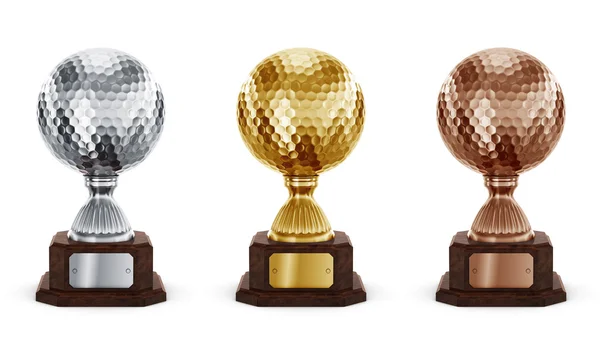 Golf trophys — Stock Photo, Image