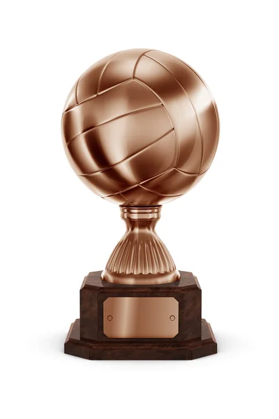 Brons volleyboll trophy — Stockfoto