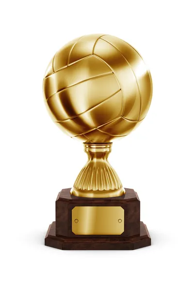 Złota Piłka siatkowa trofeum — Zdjęcie stockowe