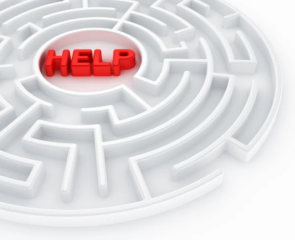 Maze - Search for help — Stock Photo, Image
