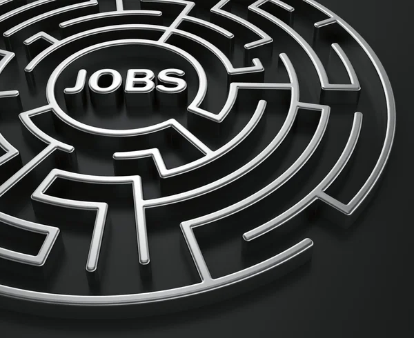 Labirinto - procura de emprego — Fotografia de Stock