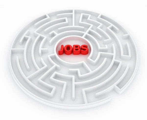 Labirinto - procura de emprego — Fotografia de Stock