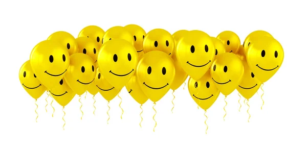 Balloons with smiley faces — Stock Photo, Image