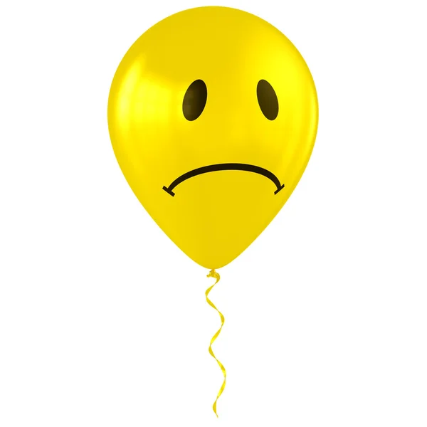 Balon dengan wajah tersenyum sedih — Stok Foto