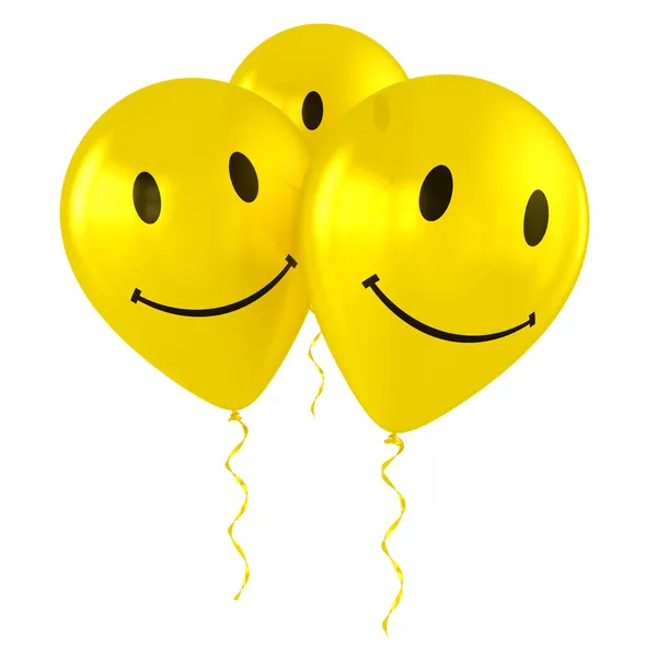 Воздушные шары с улыбающимися лицами — стоковое фото