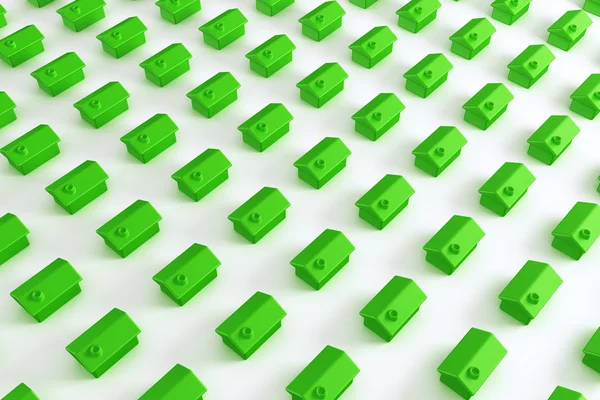 Zelené domy — Stock fotografie