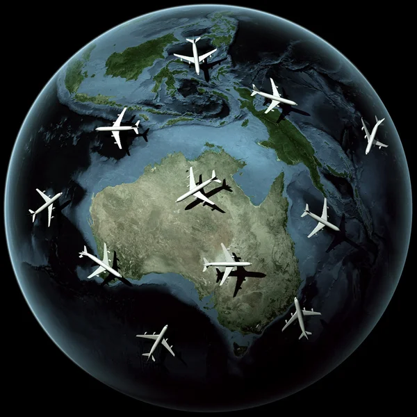 Flugzeuge über Australien — Stockfoto