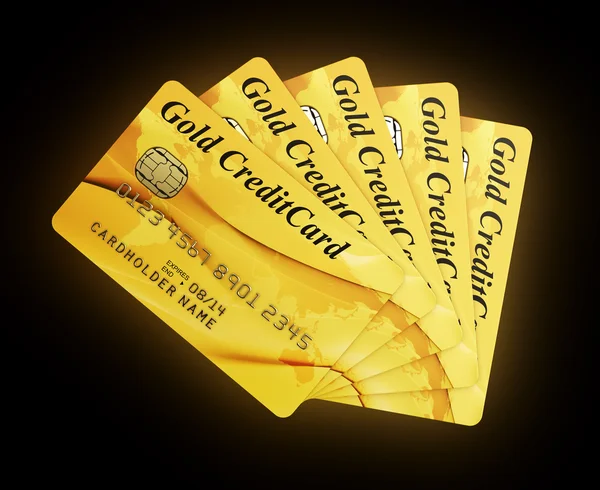 Gold kreditkort — Stockfoto