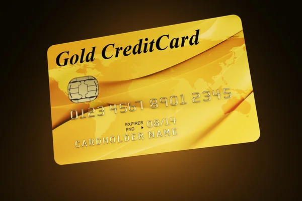 Gouden kredietkaart — Stockfoto