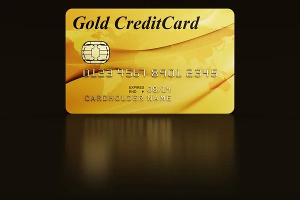 Cartão de crédito ouro — Fotografia de Stock