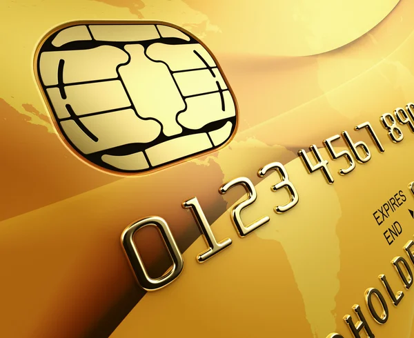 Золотая кредитная карта — стоковое фото