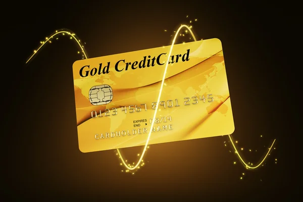 ゴールドクレジットカード — ストック写真