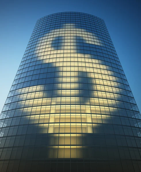 stock image Skyscraper with dollar sign