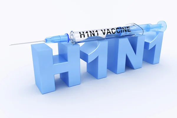 Siringa per vaccino H1n1 — Foto Stock
