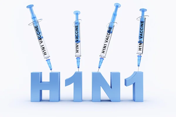 stock image H1n1 vaccine syringe