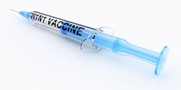 H1n1 vaccine syringe — Stock Photo, Image