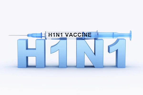 stock image H1n1 vaccine syringe