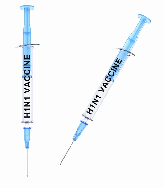 H1n1 vaccine syringes — Stock Photo, Image