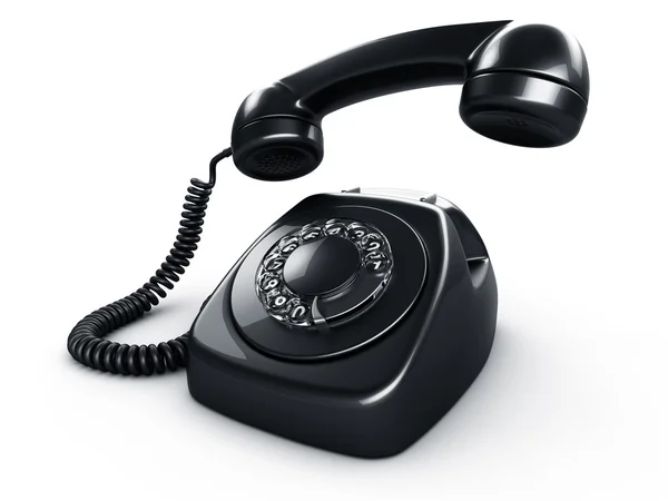 Téléphone rotatif noir — Photo