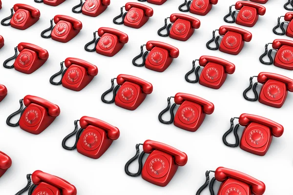 Rote Oldtimer-Handys — Stockfoto