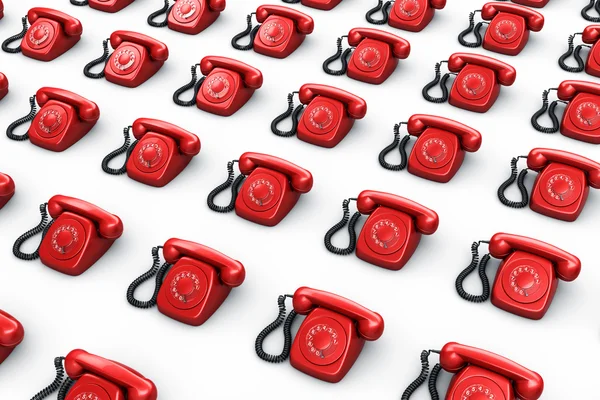 stock image Red vintage phones