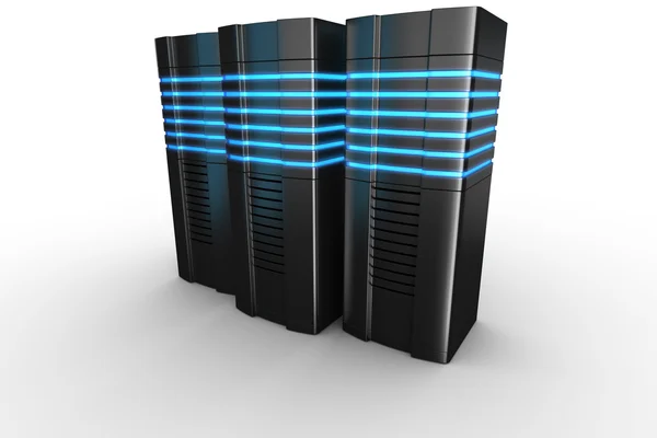 Rack servers on white background — Stock Photo, Image