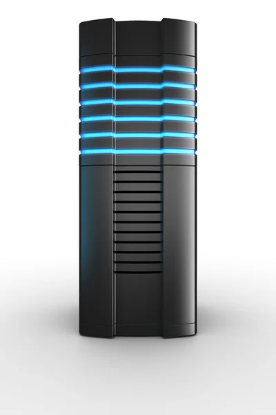 Rack-Server auf weißem Hintergrund — Stockfoto