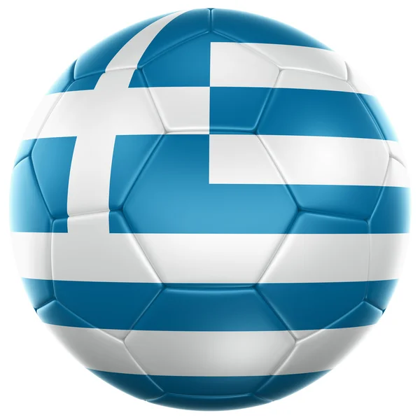 Greek soccer ball — Stock Photo, Image