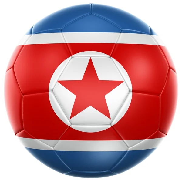 Bola de futebol norte-coreano — Fotografia de Stock