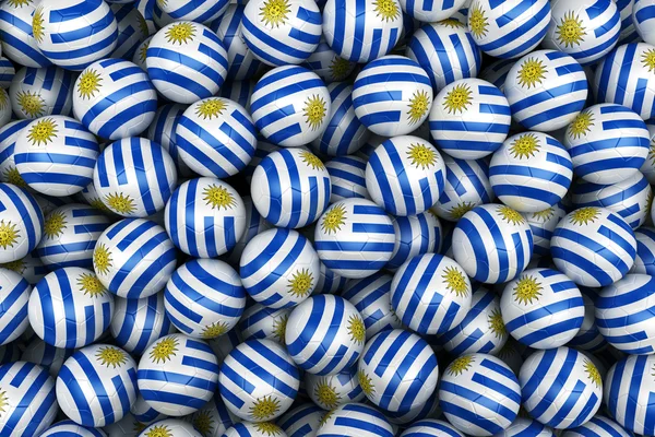 Pelotas de fútbol uruguayas — Foto de Stock