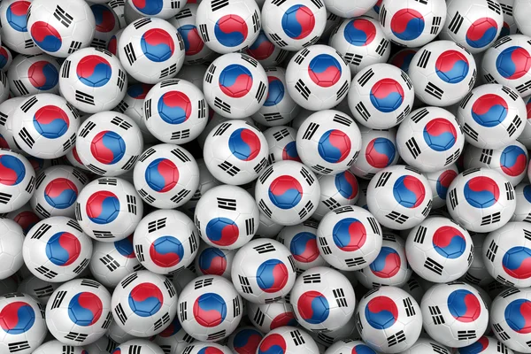 Südkoreanische Fußballbälle — Stockfoto