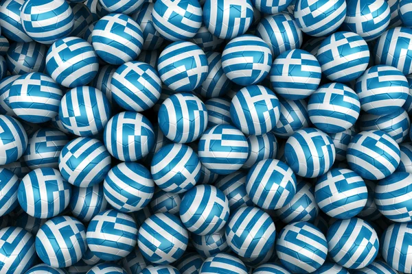 Balones de fútbol griego —  Fotos de Stock