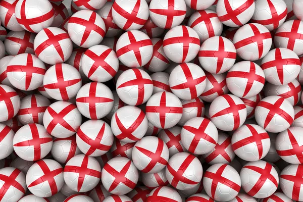 Bolas de futebol inglês — Fotografia de Stock
