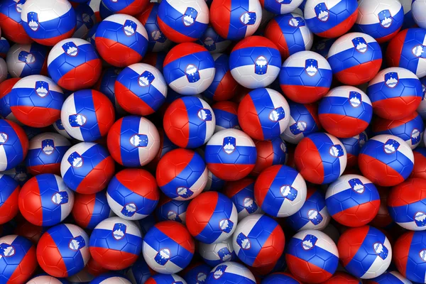 Slovenian Soccer balls — Stock Photo, Image