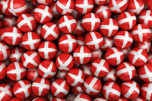 丹麦足球球 — 图库照片