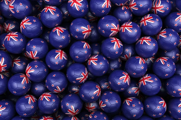 Balles de football néo-zélandaises — Photo